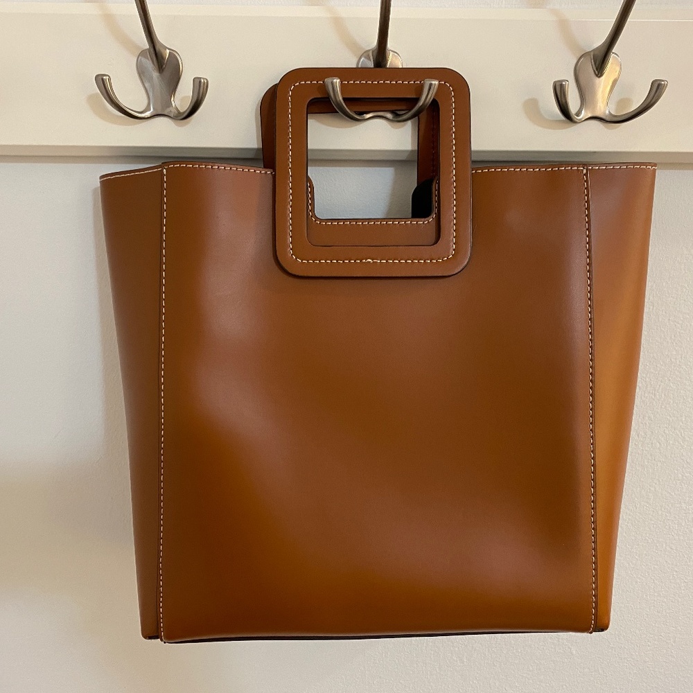 Like New Staud Tan Shirley Bag with Insert